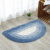 Cocoa soda creative gradient semi-circular entrance hall doormat doormat into doormat sub bathroom bathroom bathroom toilet water absorption foot pad non slip mat floor mat sky blue gradient 40x60cm