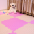 Eco-Friendly baby foam jigsaw cushion, crawl mat, splicing floor mat, large Thick pink + purple mix 60*60cm leaf pattern 20 pieces.