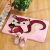 Feather floor mat doormat absorbent foot pad bathroom entrance door non slip mat foyer kitchen bedroom bathroom household pink squirrel 40 * 60