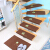 Mrs. Ma's luminous stair mat with non slip solid wood indoor household kindergarten revolving dormitory dormitory stepping non slip mat protective mat stepping mat coffee clover 55 * 22 * 4.5cm (single folded price)