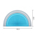 Doormat multifunctional floor mat non slip mat semicircle toilet door semicircle wear resistant PVC foot pad living room porch Navy 48cmx80cm