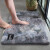 Long pilethick door mat doormat bathroom toilet toilet water absorption non slip mat bedroom living room entrance dirty mat household foot pad bathroom tie dye ink series Star grey 40x60cm (bathroom water absorption)