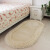 Kiss of the moon elastic silk carpet bedroom bedside carpet oval encryption thick Bay porch carpet oval Beige 71 * 141cm in stock