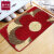 Huang Zhonghuang enters the door and enters the house floor mat doormat bathroom bathroom floor mat bedroom door foot pad household non slip mat porch rectangular floor mat elbow yarn water absorption foot pad red flower 40 * 60cm