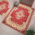 Double happiness European style elegant jacquard entry porch floor mat doormat home living room wear resistant coffee table blank bedroom non slip mat kitchen thick encryption machine hand washing foot pad American Red 80cm * 120cm default rectangle