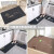 Sukis kitchen mat doormat bathroom doormat water absorption foot pad bathroom non slip mat kitchen embroidery_ Clover grey bottom 40 * 60 + 40 * 120 (two pack)