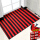 Black red wide stripe - cropped