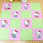 Green Dot Pink KT cat random pattern